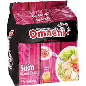 Mì khoai tây Omachi sườn hầm ngũ quả lốc 5 gói x 80g