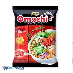 Mì khoai tây sốt bò hầm Omachi gói 80g