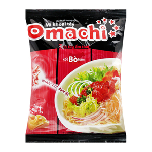 Mì khoai tây sốt bò hầm Omachi gói 80g