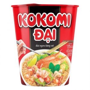 Mì Kokomi Đại vị tôm chua cay (có cây chả tôm) ly 90g