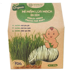 Mì mầm lúa mạch Anpaso Organic gói 120g