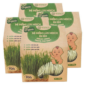 Mì mầm lúa mạch Anpaso Organic gói 120g