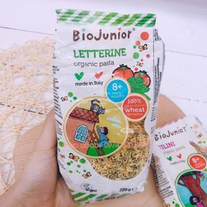 Mì nui ăn dặm hữu cơ cho bé hình chữ cái Bio Junior 200g