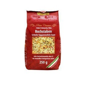 Mì nui hữu cơ hình chữ cái số cho bé 250gr – Rapunzel