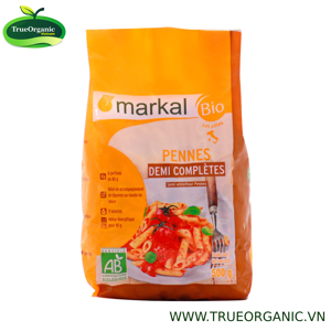 Mì ống lứt hữu cơ penne Markal gói 500g