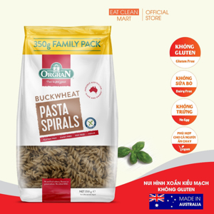 Mì pasta chay từ gạo & ngô cho bé hiệu Orgran gói 250g