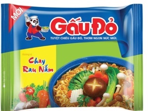 Mì rau nấm chay Gấu Đỏ gói 63g
