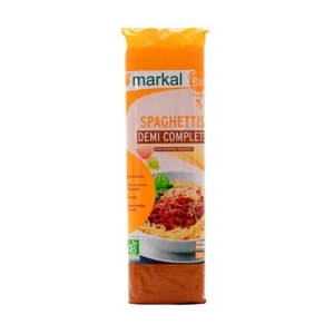 Mì spaghetti bán lứt hữu cơ Markal gói 500g