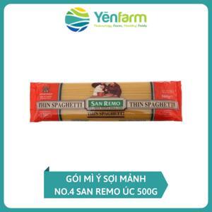 Mì Spaghetti số 4 sợi mảnh San Remo gói 500g