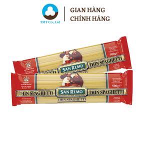 Mì Spaghetti số 4 sợi mảnh San Remo gói 500g