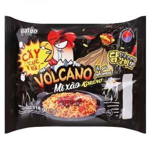 Mì trộn xào Koreno Volcano vị gà phô mai gói 118g