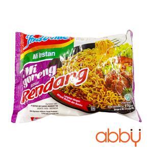 Mì xào khô Indomie Goreng Rendang vị bò cay gói 91g