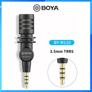 Micro Condenser Mini Cổng 3.5mm TRRS Boya BY-M110