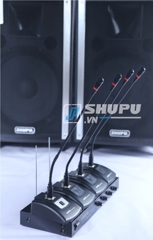 Micro hội thảo 4 mic không dây Shupu EDM-2400