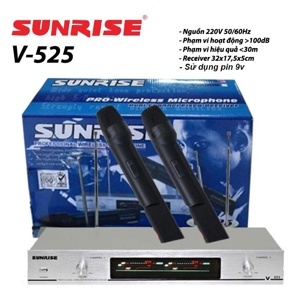 Micro karaoke không dây Sunrise V525