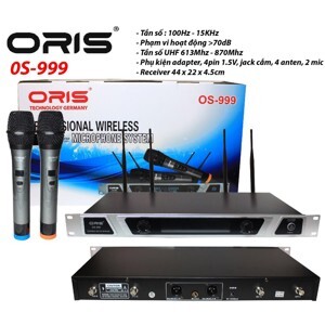 Micro Karaoke UHF không dây ORIS OS-999