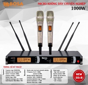 Micro không dây Bosa 1000W