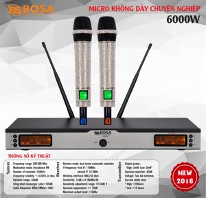 Micro không dây Bosa 6000W