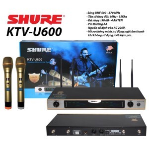 Micro không dây Shure KTV-U600