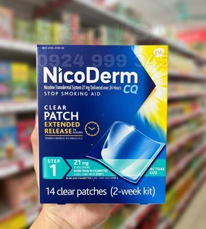 Miếng dán cai thuốc lá NicoDerm CQ hiệu quả - 21 miếng