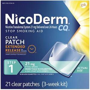 Miếng dán cai thuốc lá NicoDerm CQ hiệu quả - 21 miếng