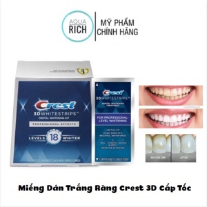 Miếng dán trắng răng Crest 3D White 1-Hour Express