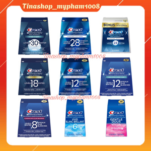 Miếng dán trắng răng Crest 3D White 1-Hour Express