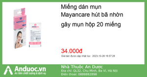 Miếng dán trị mụn Mayancare 20 miếng (0.8cm)