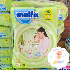 Miếng lót Molfix thiên nhiên size NB1 64 miếng (cho bé dưới 1 tháng)