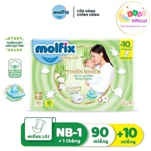 Miếng lót Molfix thiên nhiên size NB1 90 miếng (cho bé dưới 1 tháng)