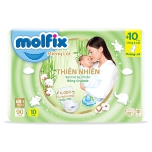 Miếng lót Molfix thiên nhiên size NB1 90 miếng (cho bé dưới 1 tháng)