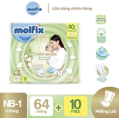 Miếng lót Molfix thiên nhiên size NB1 64 miếng (cho bé dưới 1 tháng)