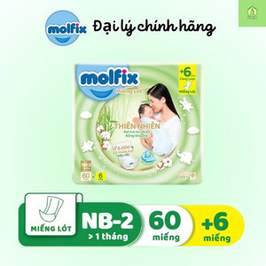 Miếng lót Molfix thiên nhiên size NB2 60 miếng (cho bé trên 1 tháng)