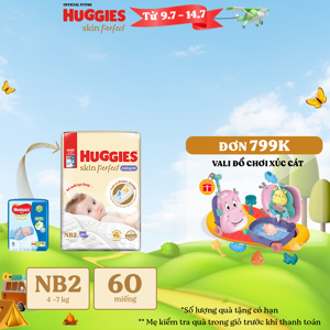 Miếng lót sơ sinh Huggies NB2 - 60 miếng (Cho bé 4 - 7kg)