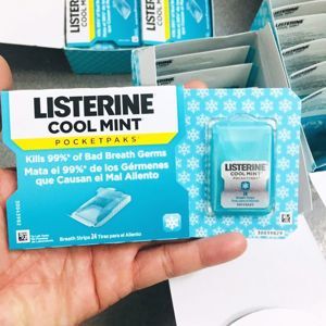 Miếng ngậm thơm miệng, diệt khuẩn Listerine Cool Mint - vỉ 24 miếng