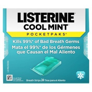 Miếng ngậm thơm miệng, diệt khuẩn Listerine Cool Mint - vỉ 24 miếng
