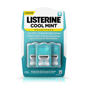 Miếng ngậm thơm miệng, diệt khuẩn Listerine Cool Mint (3 vỉ x 24 miếng)