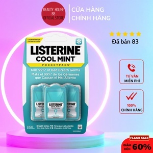 Miếng ngậm thơm miệng, diệt khuẩn Listerine Cool Mint – set 3 vỉ x 24 miếng