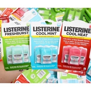 Miếng ngậm thơm miệng, diệt khuẩn Listerine Cool Mint – set 3 vỉ x 24 miếng