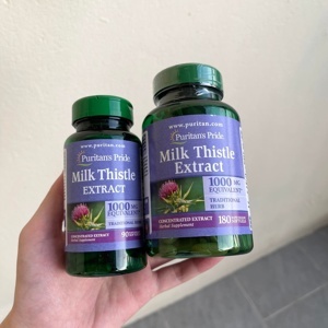 Hỗ trợ cho gan Milk Thistle Puritan Pride - 90 viên , 1000 mg