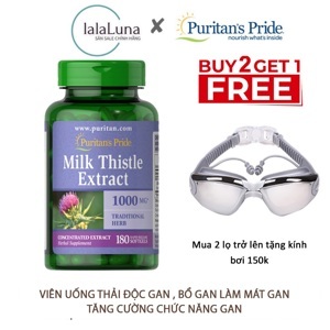 Hỗ trợ cho gan Milk Thistle Puritan Pride - 90 viên , 1000 mg