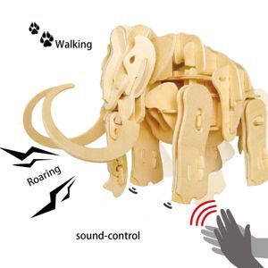 Đồ chơi lắp ráp gỗ 3D Robotime Robotic Dinosaurs - Voi ma mút Mammoth A400