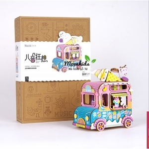 Mô hình Hộp nhạc Xe bán Kem - Ice Cream Music Box Robotime