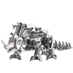 Mô hình kim loại lắp ráp 3D Piececool Khủng Long 3 Sừng Triceratops