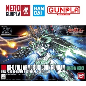 Mô hình lắp ráp HG UC RX-0 Unicorn Gundam Destroy Mode Bandai