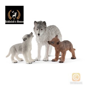 Mô hình Mẹ con chó sói Schleich 42472