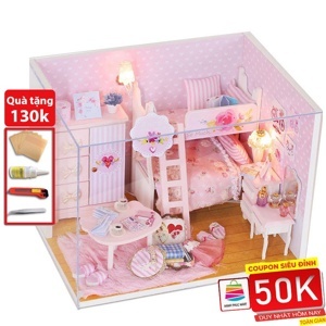 Mô hình nhà gỗ DIY- Nhà búp bê Pink Girl