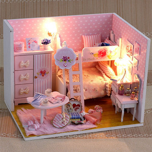 Mô hình nhà gỗ DIY- Nhà búp bê Pink Girl