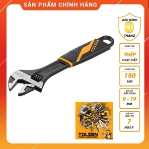 Mỏ lết công nghiệp cán nhựa đen 6 inch/150mm Tolsen 15308