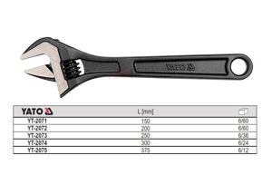 Mỏ lết hệ inch Yato YT-2071